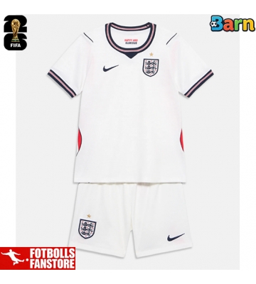 England Hemmatröja Barn VM 2026 Kortärmad (+ Korta byxor)